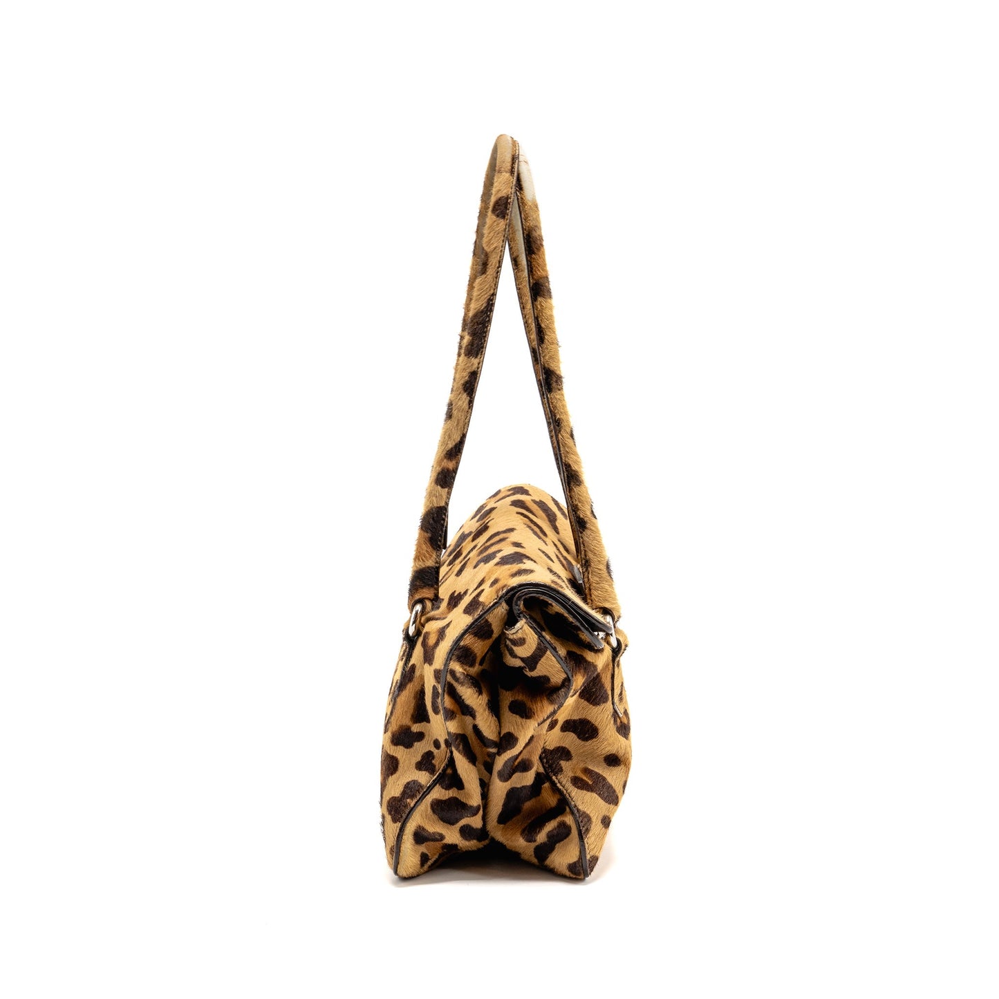 Prada Leopard Print Purse Ponyhair Multicoloured Handbag Mini Travel Bag