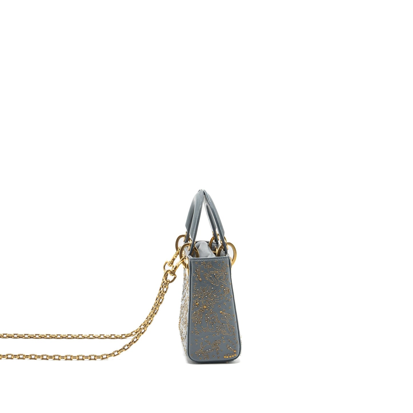 Dior Lady Limited Edition Lambskin Grey Handbag Mini Travel Bag