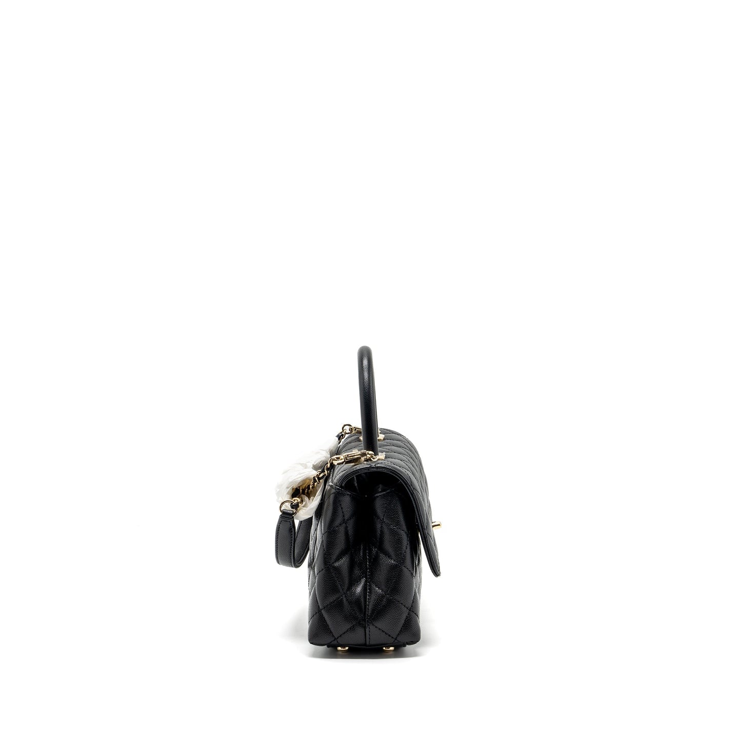 Chanel coco handle caviar LGHW microchip Black Small Handbag Microchip 12