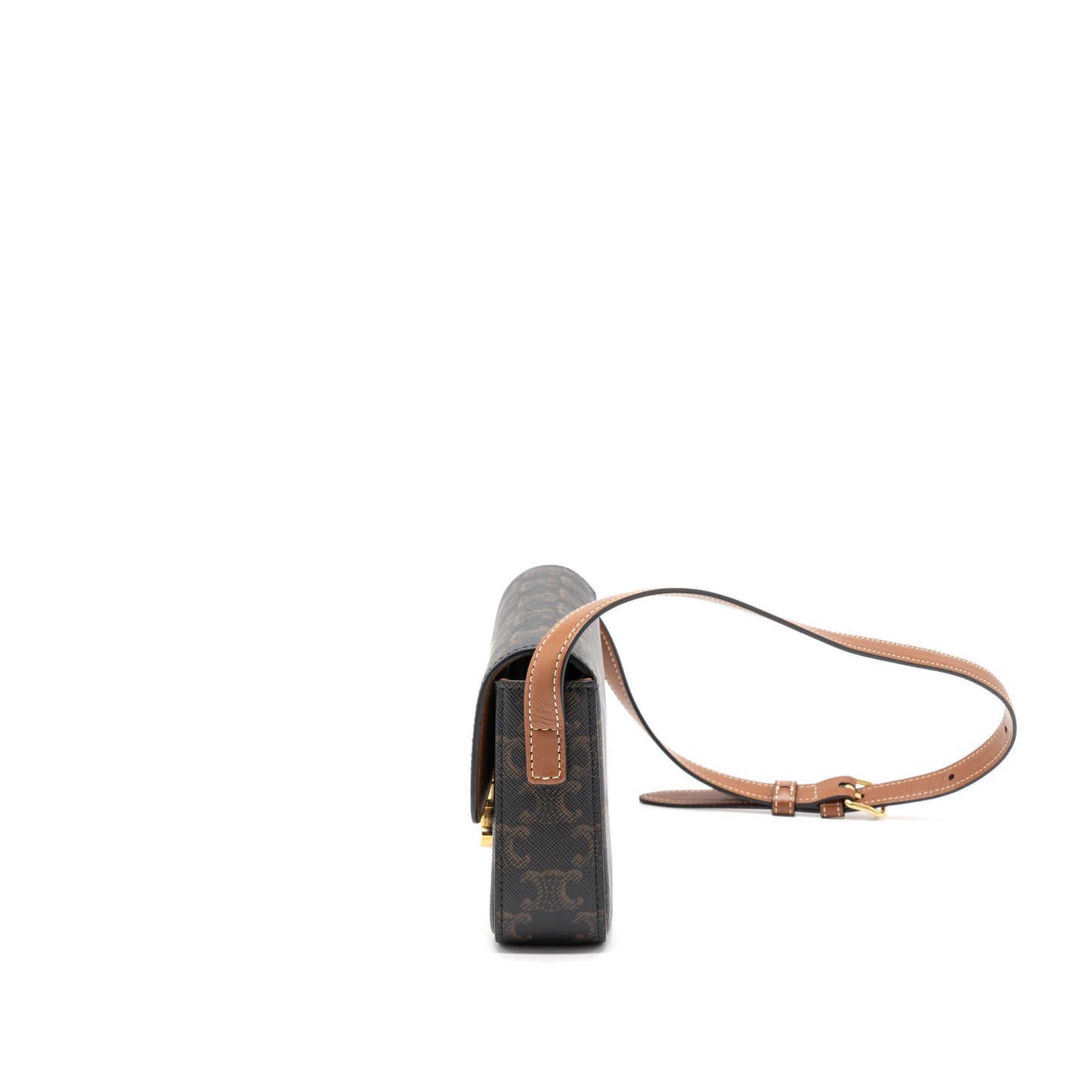 Celine Triomphe Purse Calfskin Triomphe Multicolour Handbag Canvas Brown Travel Bag