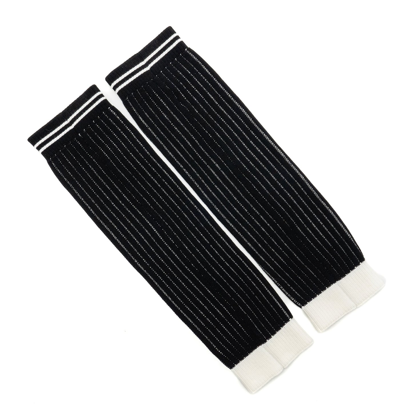 Chanel 24c CC Logo Gaiters Leg Warmers Black Handbag