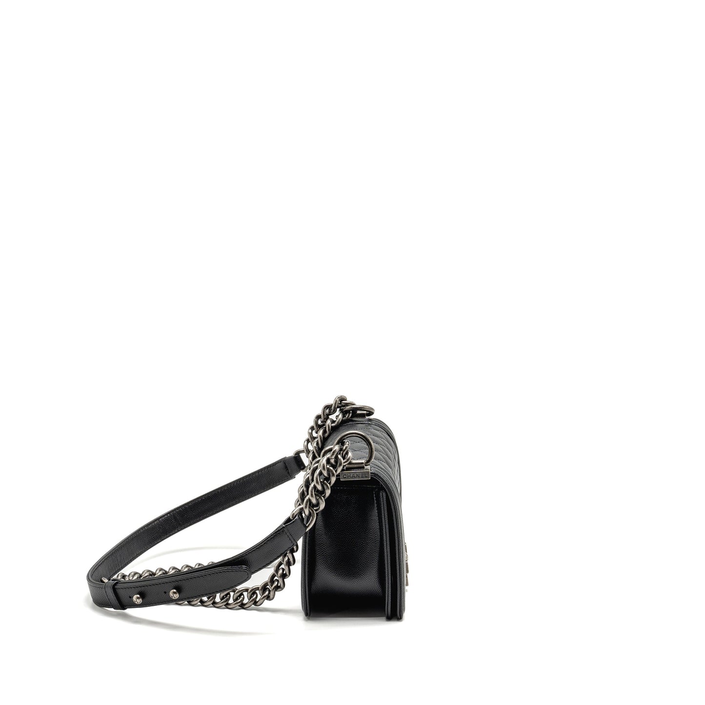 Chanel Boy Caviar SHW Microchip Black Small Handbag 2 Feb