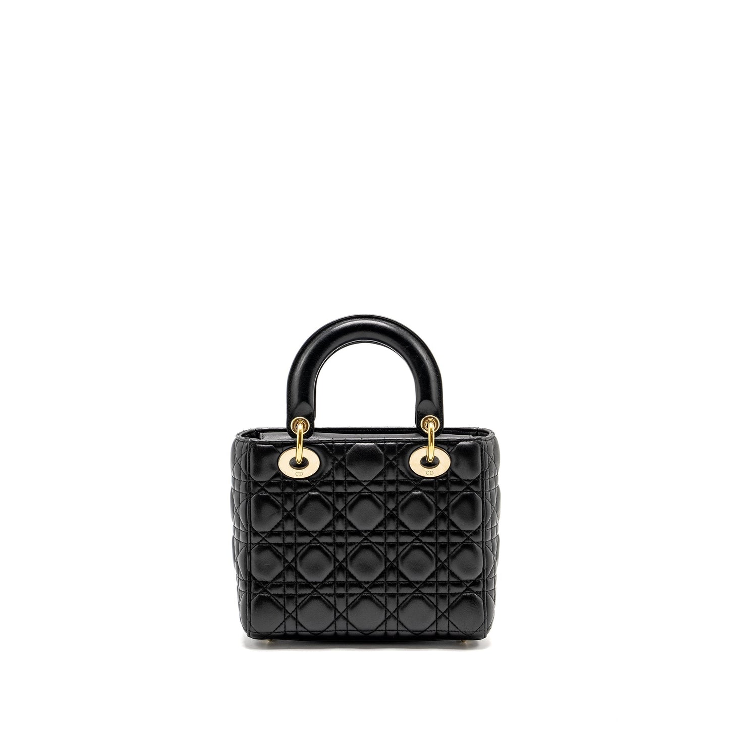 Dior My Lady Lambskin Handbag Black Small Travel Bag 3