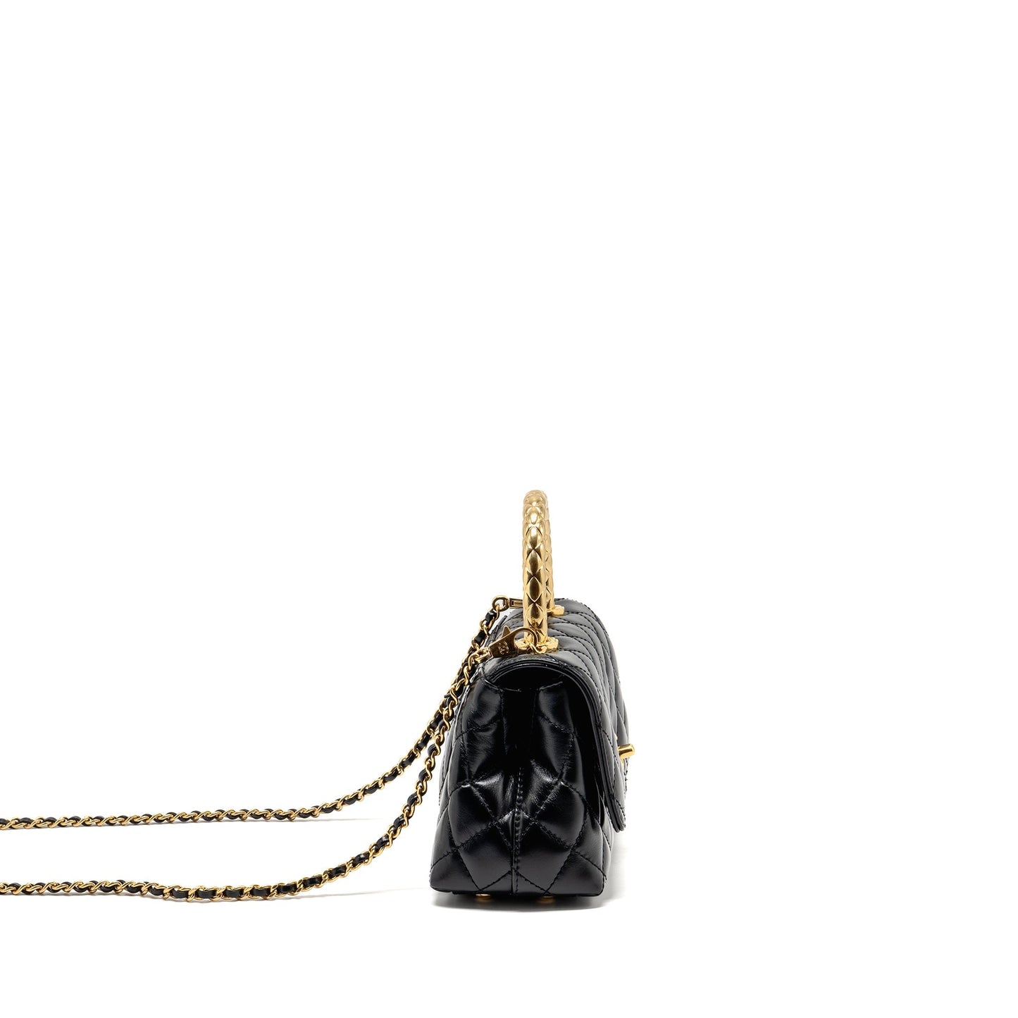 Chanel alfskin GHW Microchip Black Mini Bag
