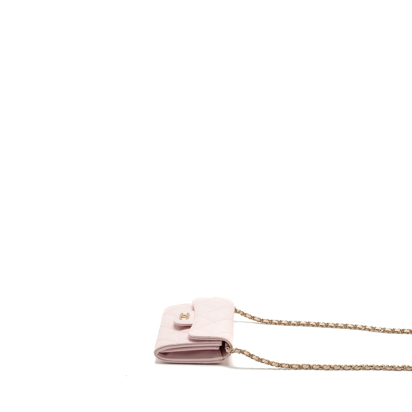 Chanel Card Holder Caviar GHW Pink Wallet Case