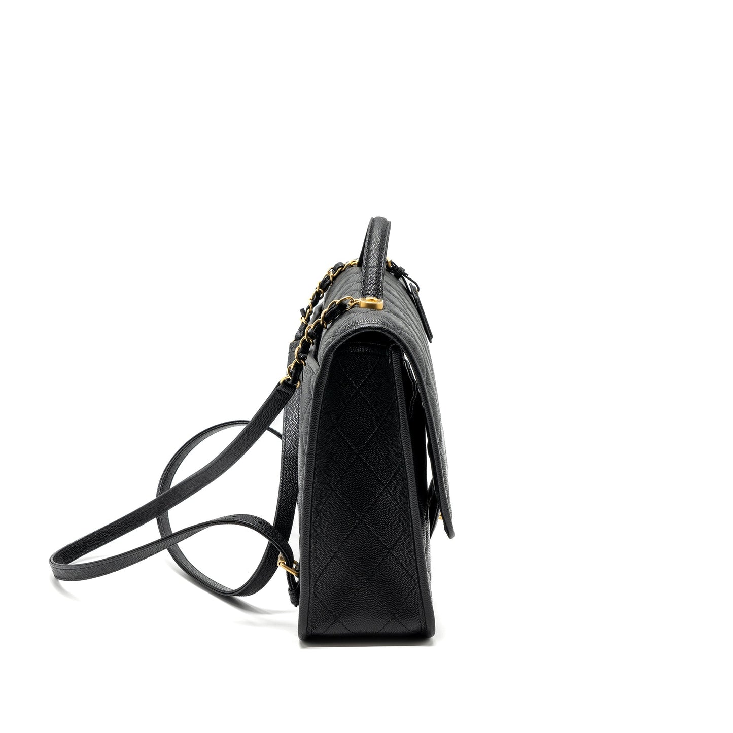 Chanel 22k Backpack Caviar GHW microchip Black