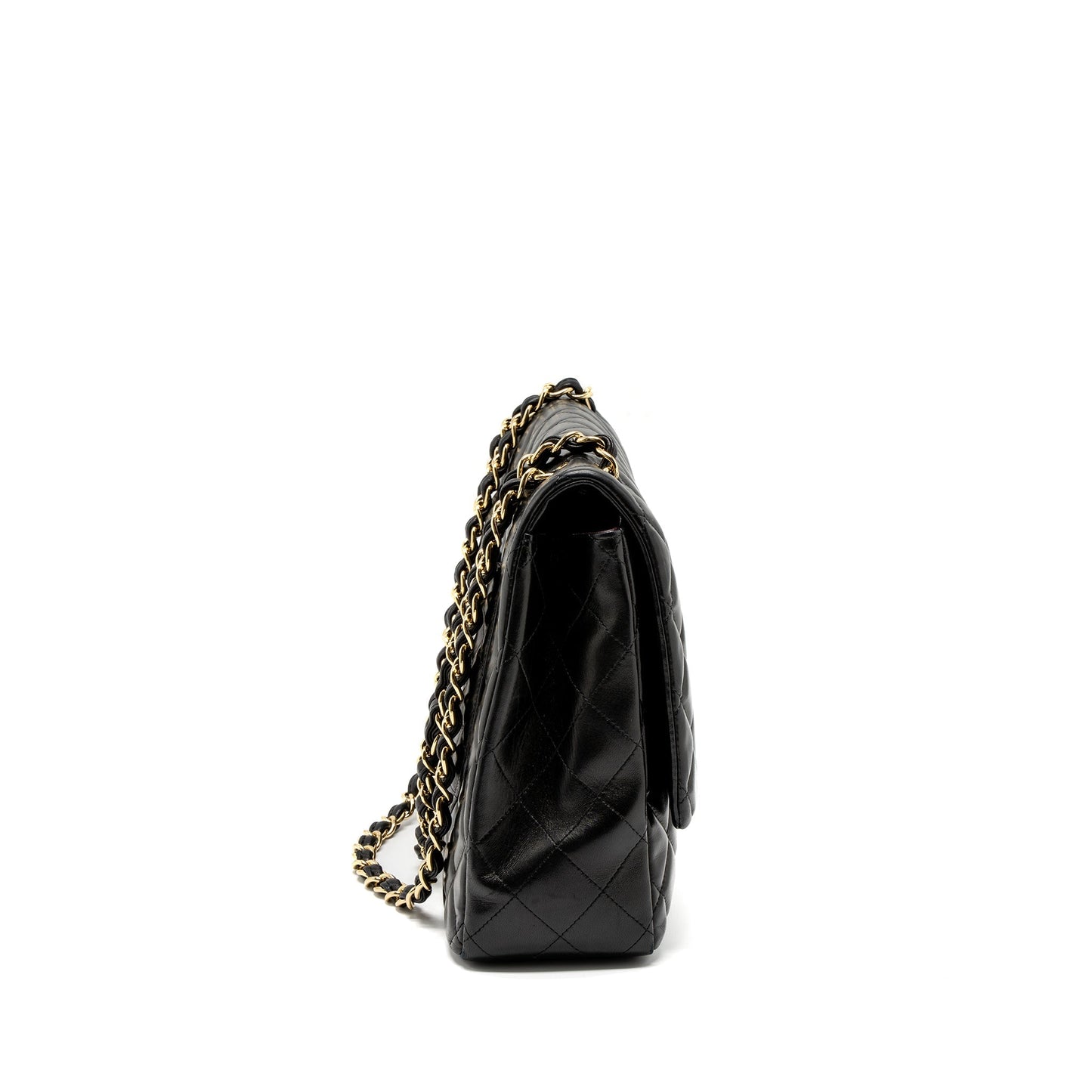 Chanel Maxi Classic Single Flap Lambskin GHW Black Shoulder Bag
