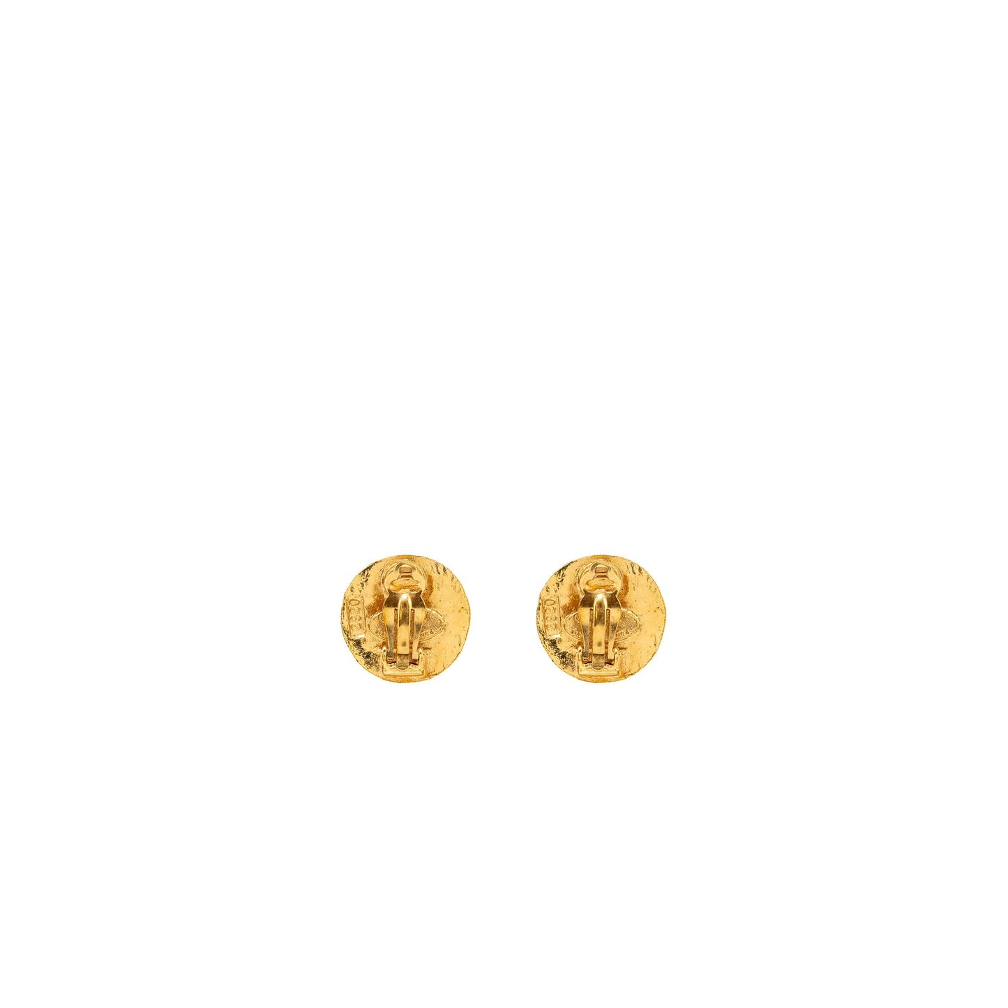 Chanel round CC logo earclip tone Gold Handbag
