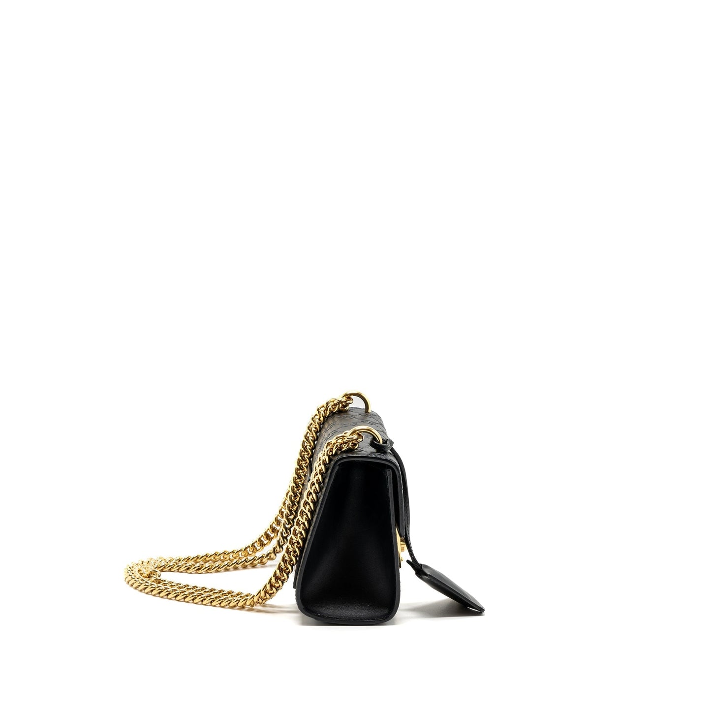 Gucci Padlock Bag Calfskin Black Chain Travel Bag