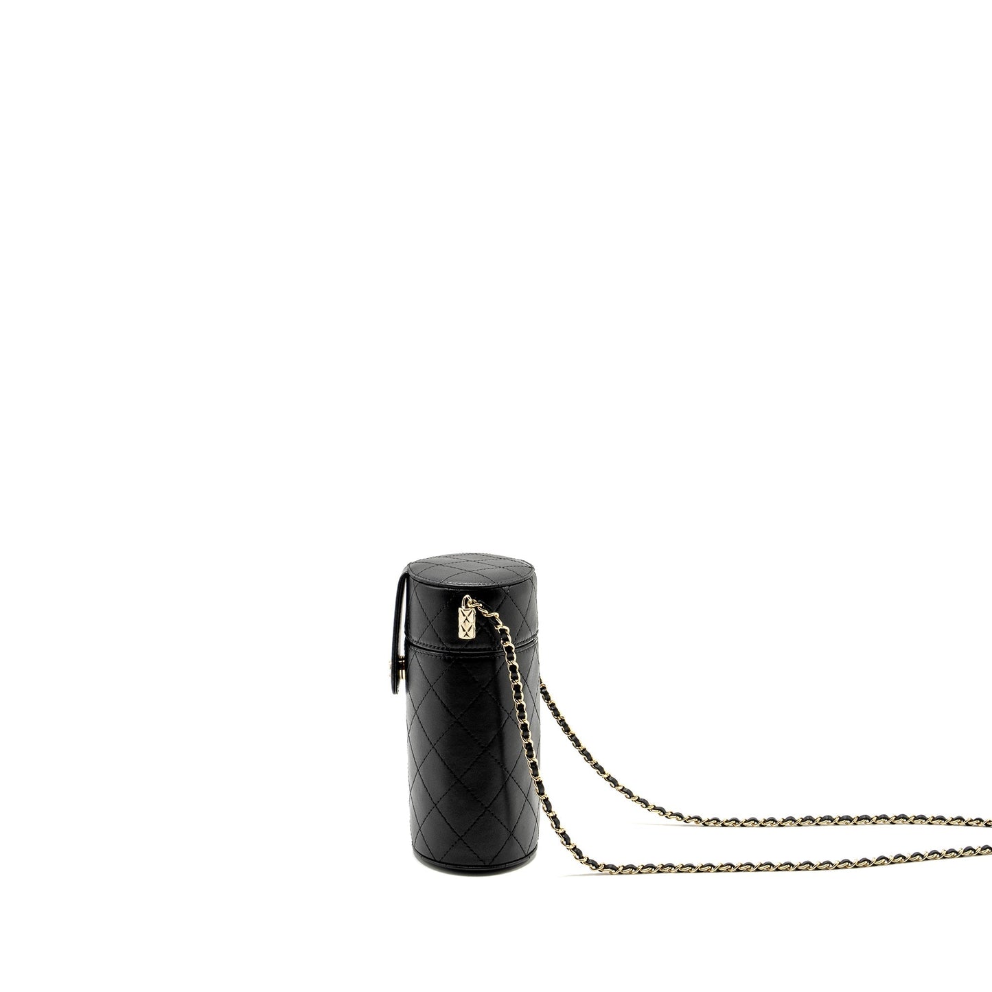 Chanel CC Round Vanity Lambskin LGHW Black Handbag