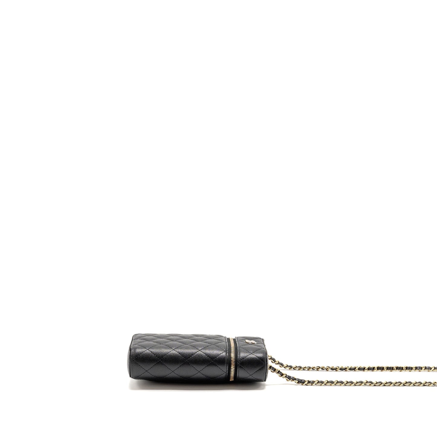 Chanel Classic Vanity Phone Holder Caviar LGHW Black Handbag Black Lghw
