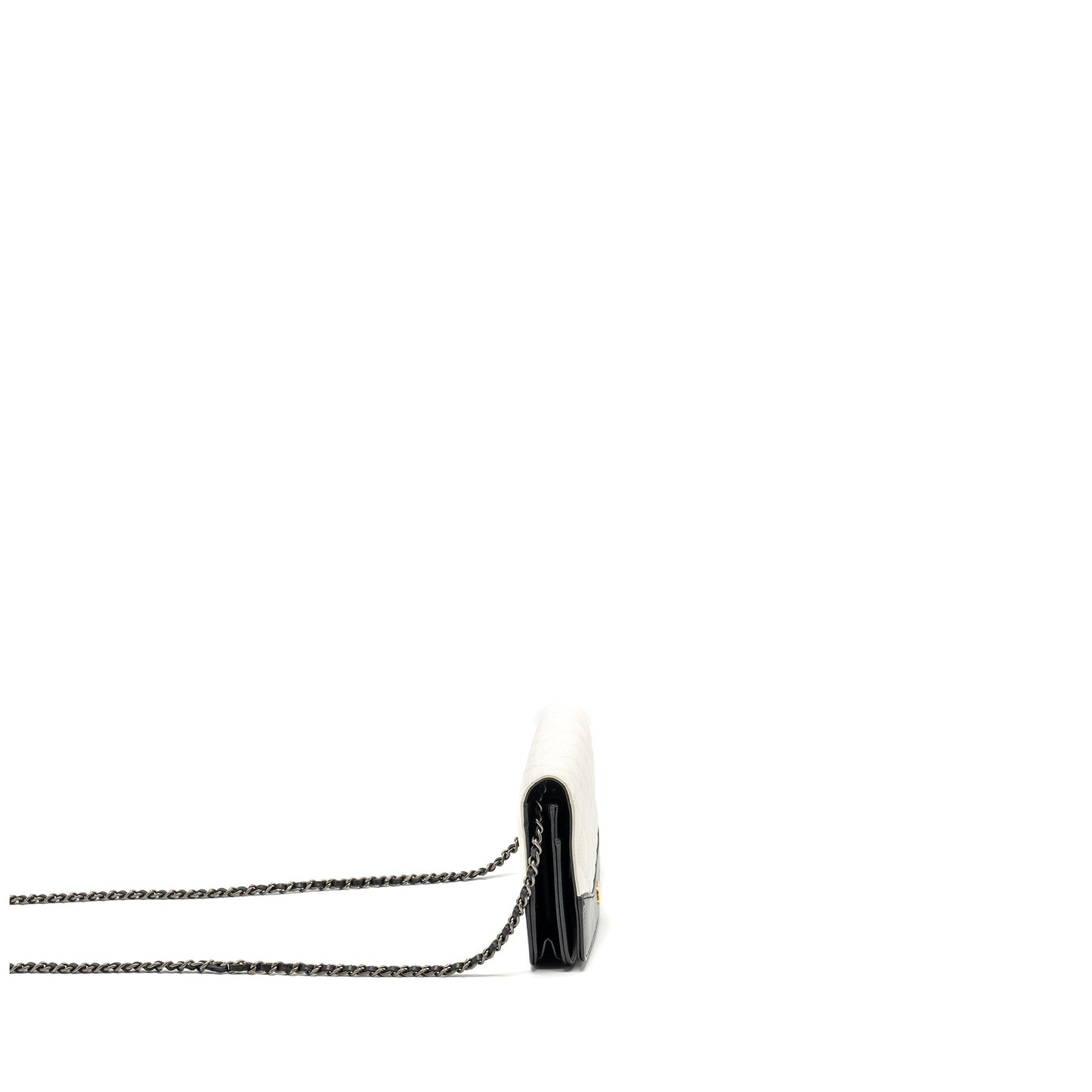 Chanel Gabrielle on calfskin hardware Multicolour Black White Wallet Case