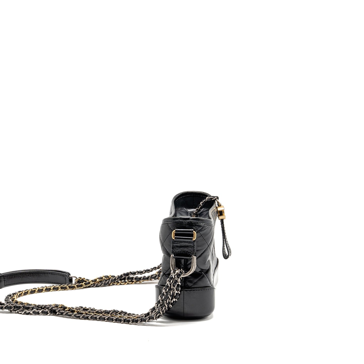 Chanel Gabrielle hobo calfskin hardware Multicolor Black Small Shoulder Bag Hardware 4