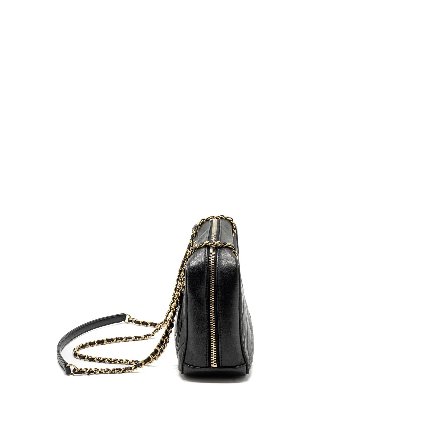 Chanel zipper camera lambskin GHW Black Handbag