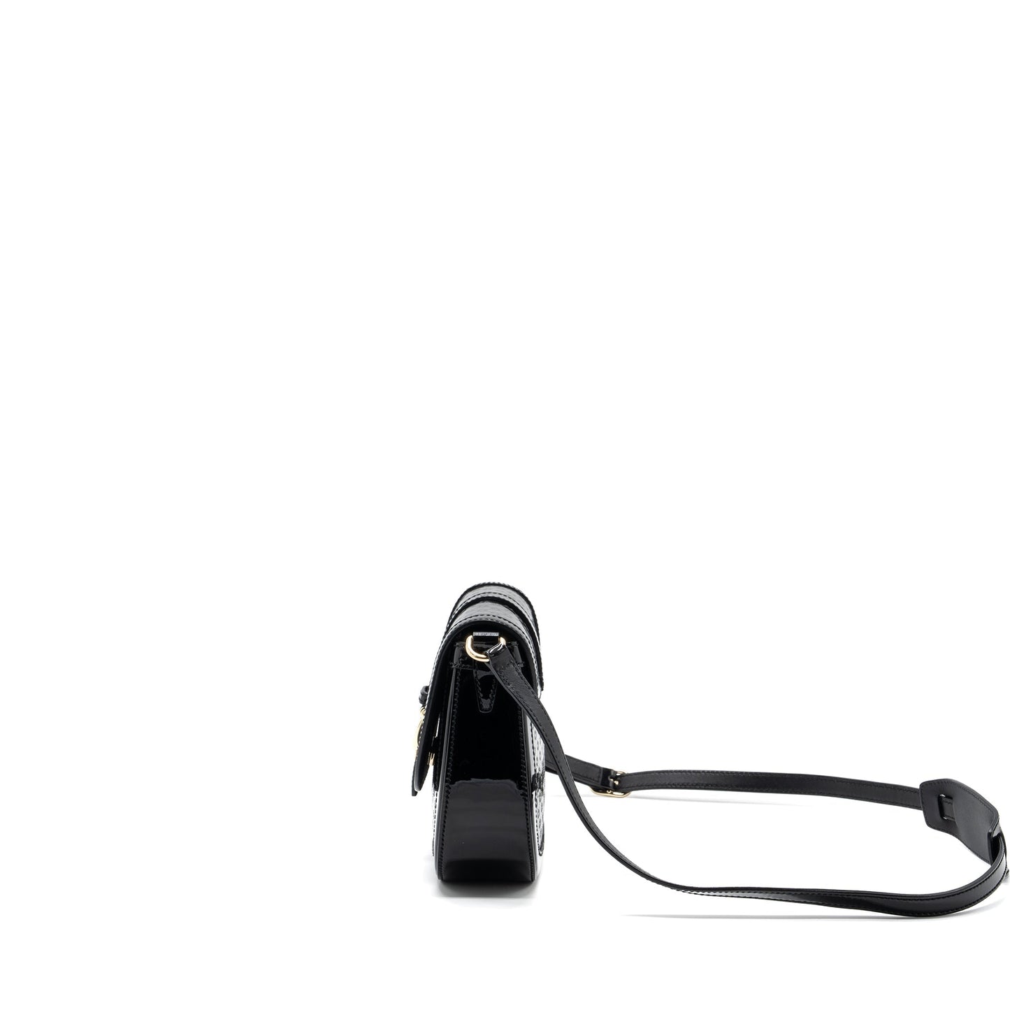 Gucci Messenger Crossbody Bag Patent Black