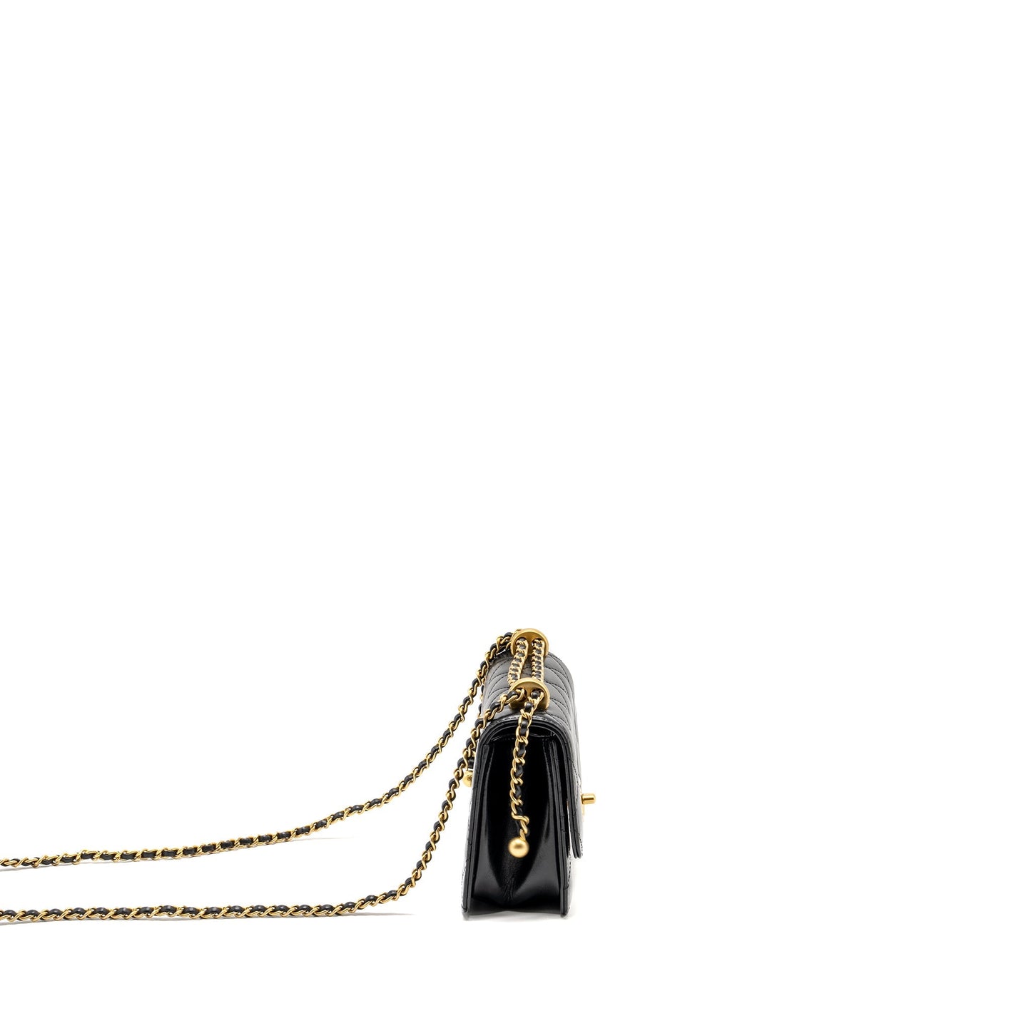 Chanel crush flap calfskin GHW microchip Black Gold Shoulder Bag