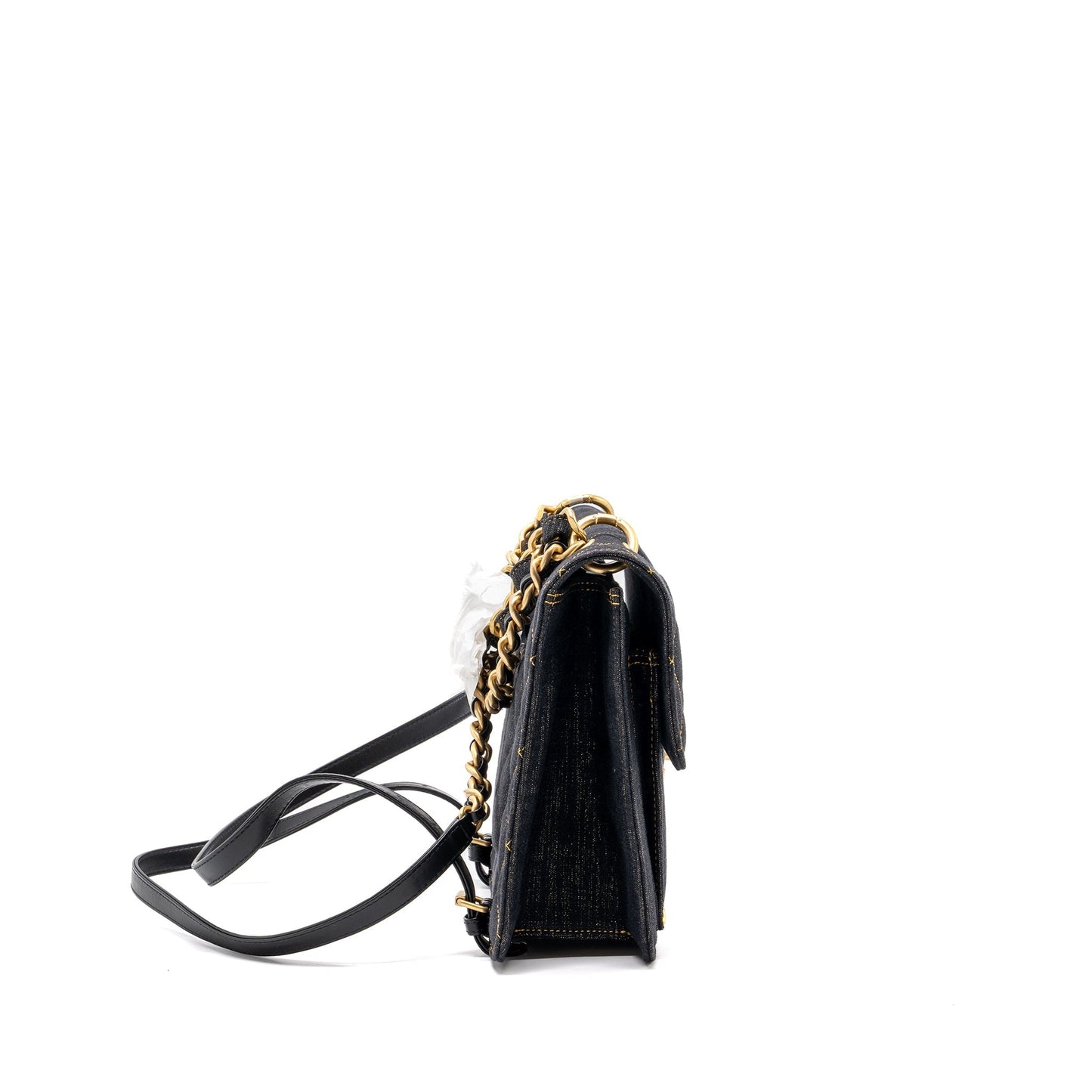 Chanel 23S flap backpack denim dark Brushed Blue Ghw Microchip
