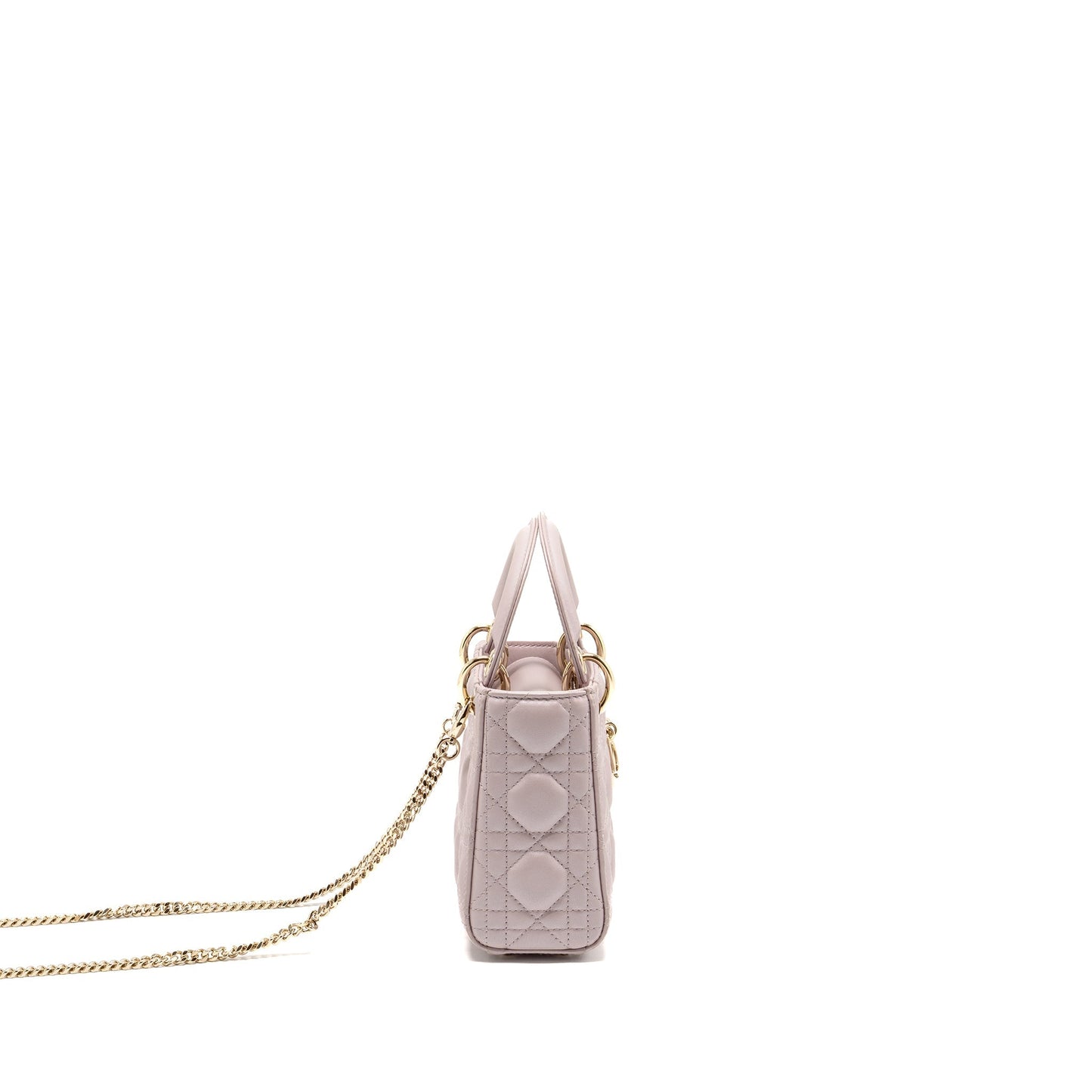 Dior Lady Lambskin Light Handbag Pink Mini Travel Bag Pink Handbag