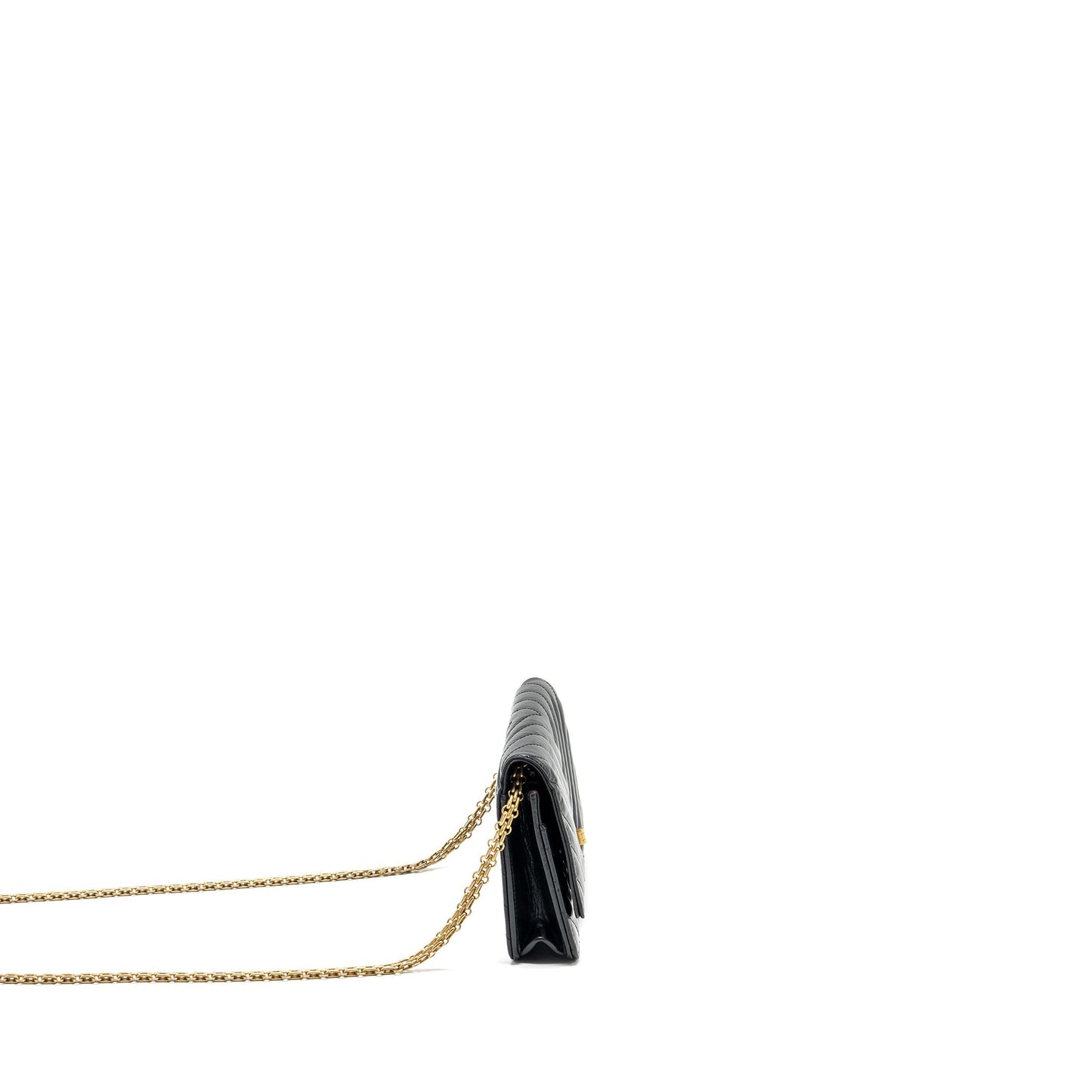 Chanel Chevron 2.55 reissue on aged calfskin Black Wallet Case