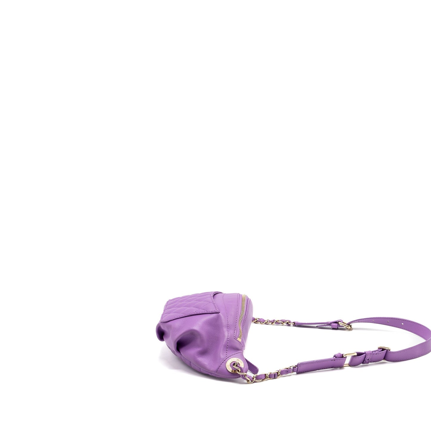 Chanel Belt Lambskin Purple LGHW