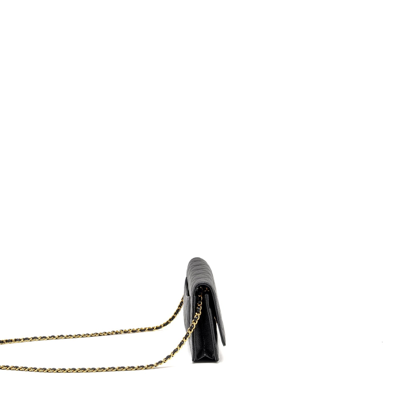 Chanel Classic on Caviar GHW Black Wallet Case Ghw 17