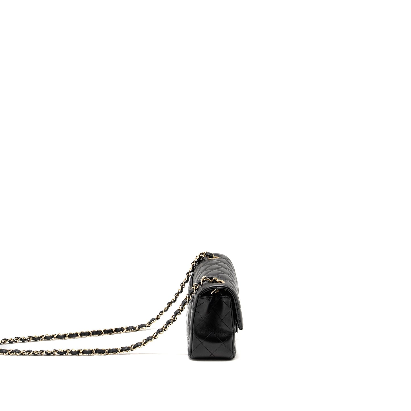 Chanel Rectangular Flap Lambskin LGHW Microchip Black Shoulder Bag Lghwmicrochip 1