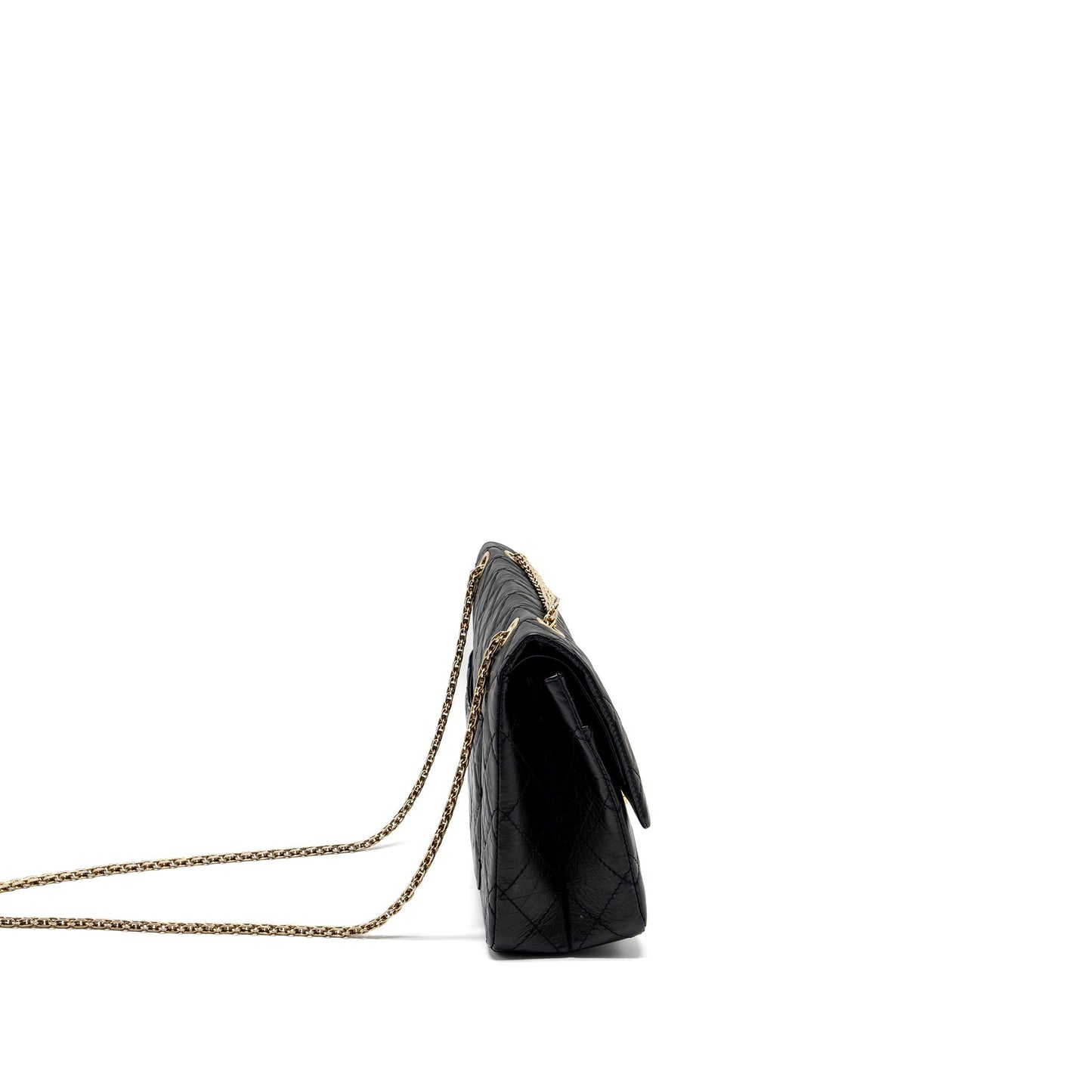 Chanel 2.55 Reissue Double Flap Aged Calfskin Black Shoulder Bag