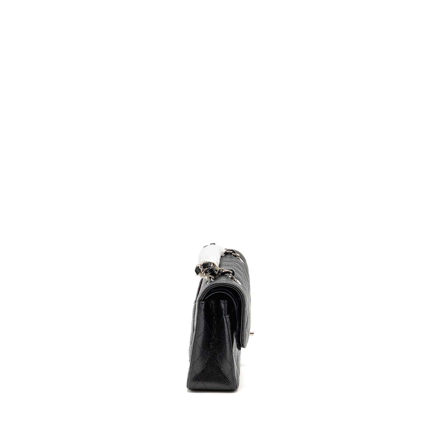 Chanel Classic Double Flap Caviar SHW Black Small Shoulder Bag Black Shw