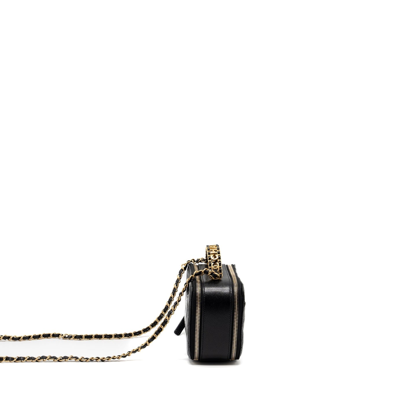 Chanel 22S Letter Top Handle Vanity Caviar Black Small Handbag Microchip 1
