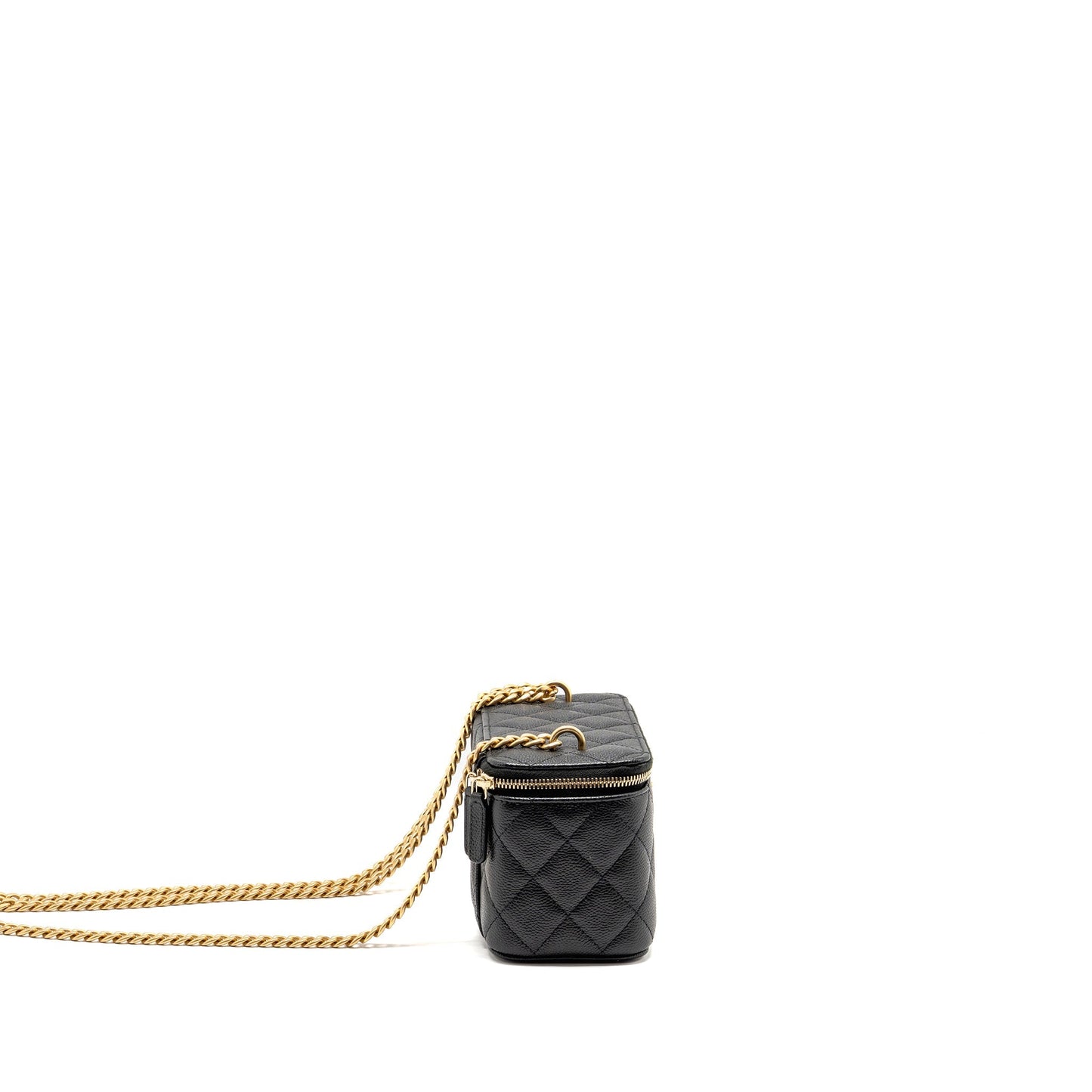 Chanel coco love long vanity adjustable caviar Black Handbag Black 6