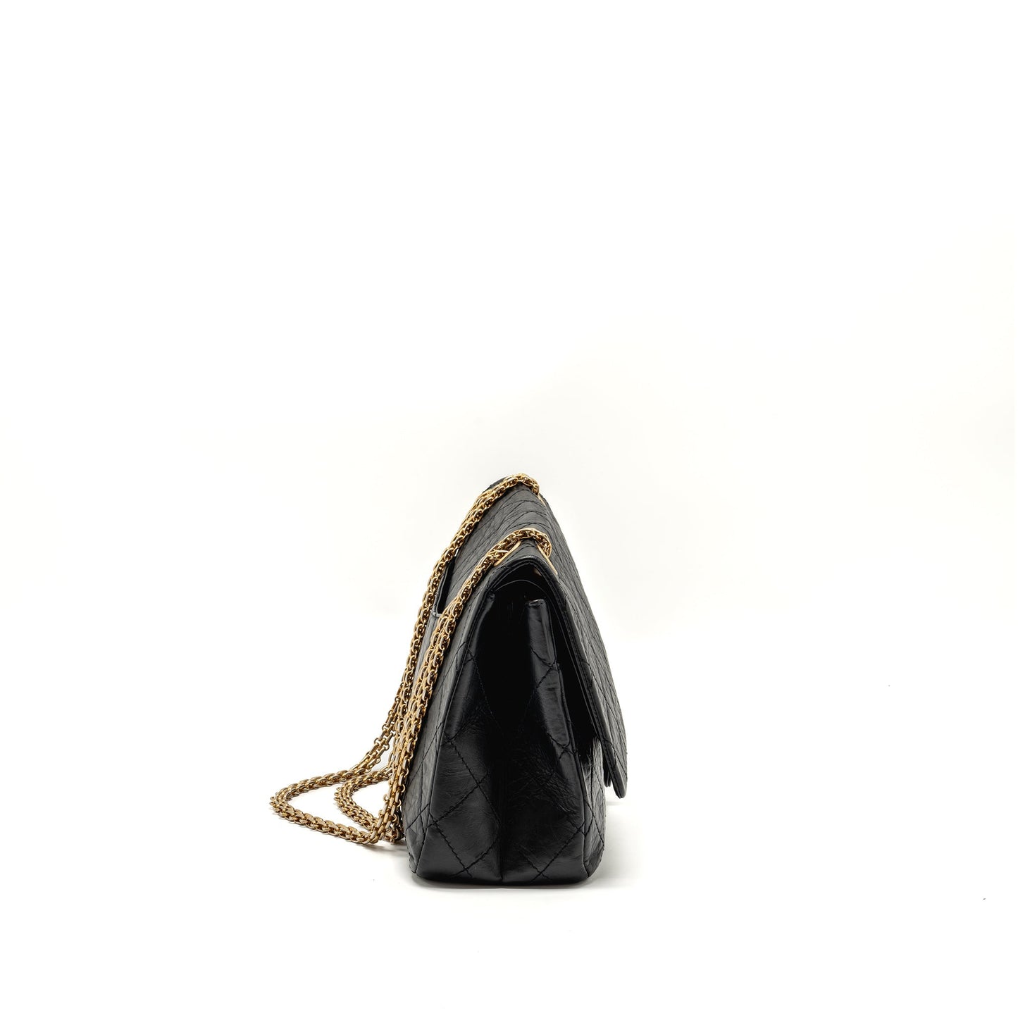 Chanel Maxi 2.55 Reissue Double Flap Aged Black Shoulder Bag