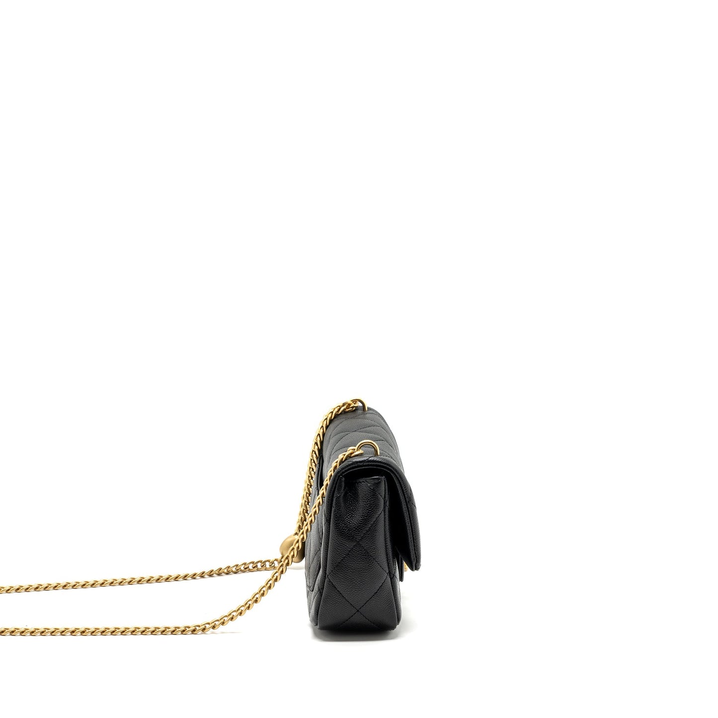 Chanel 23p Coco Love Flap Caviar GHW Black Shoulder Bag 5
