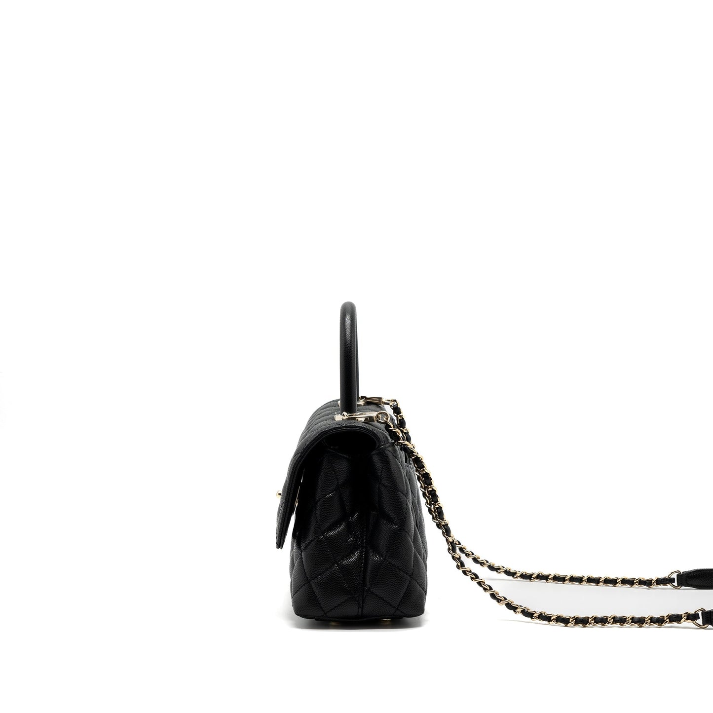 Chanel coco handle caviar LGHW microchip Black Small Handbag Microchip 8