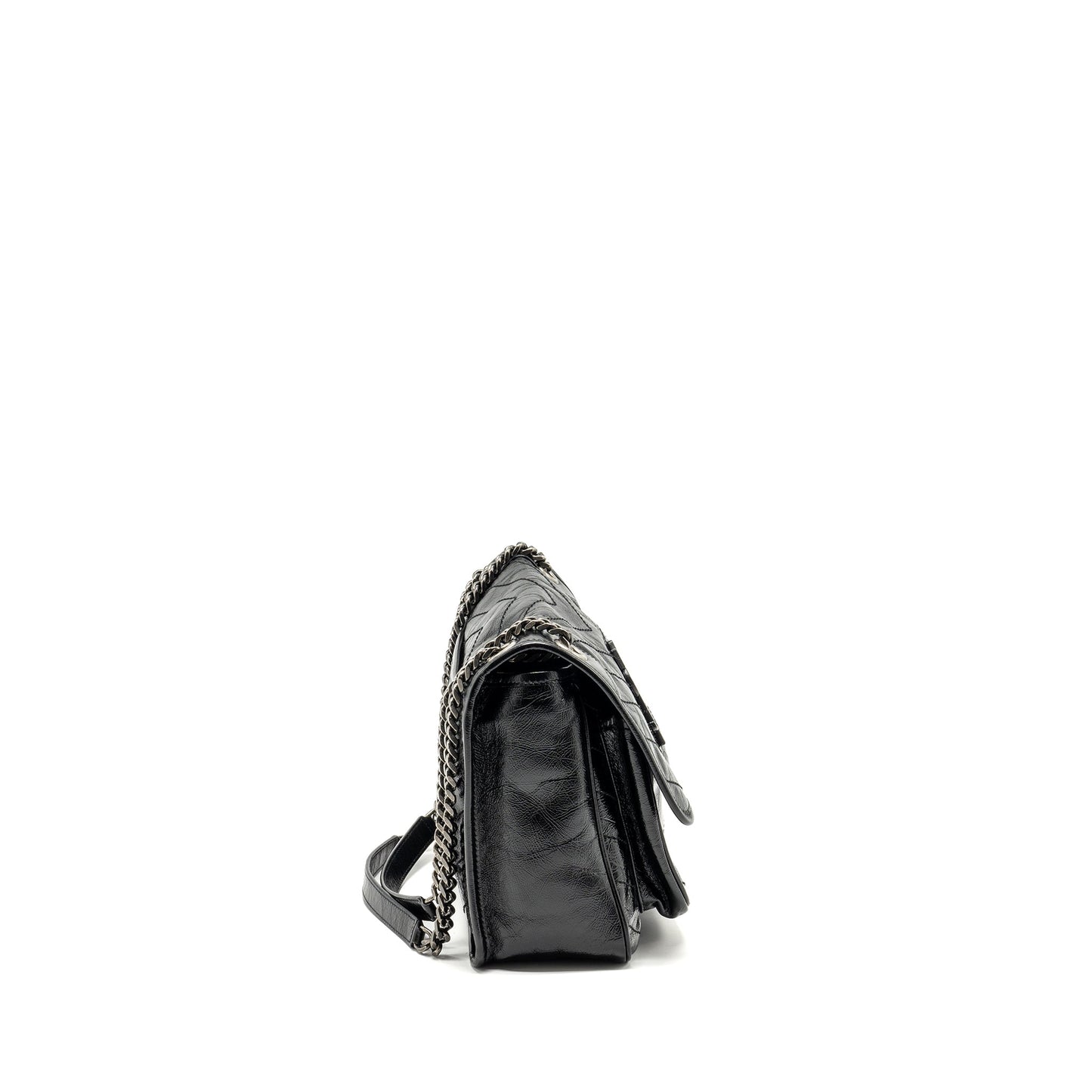 YSL Saint Laurent Niki Calfskin Handbag Black Medium Travel Bag Black Shw 1
