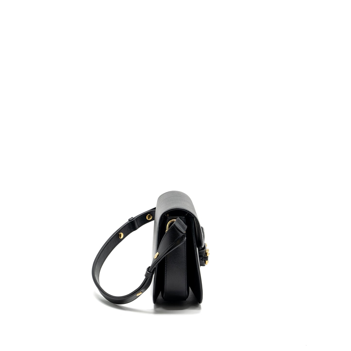 Gucci Horsebit Shoulder Bag Leather Black