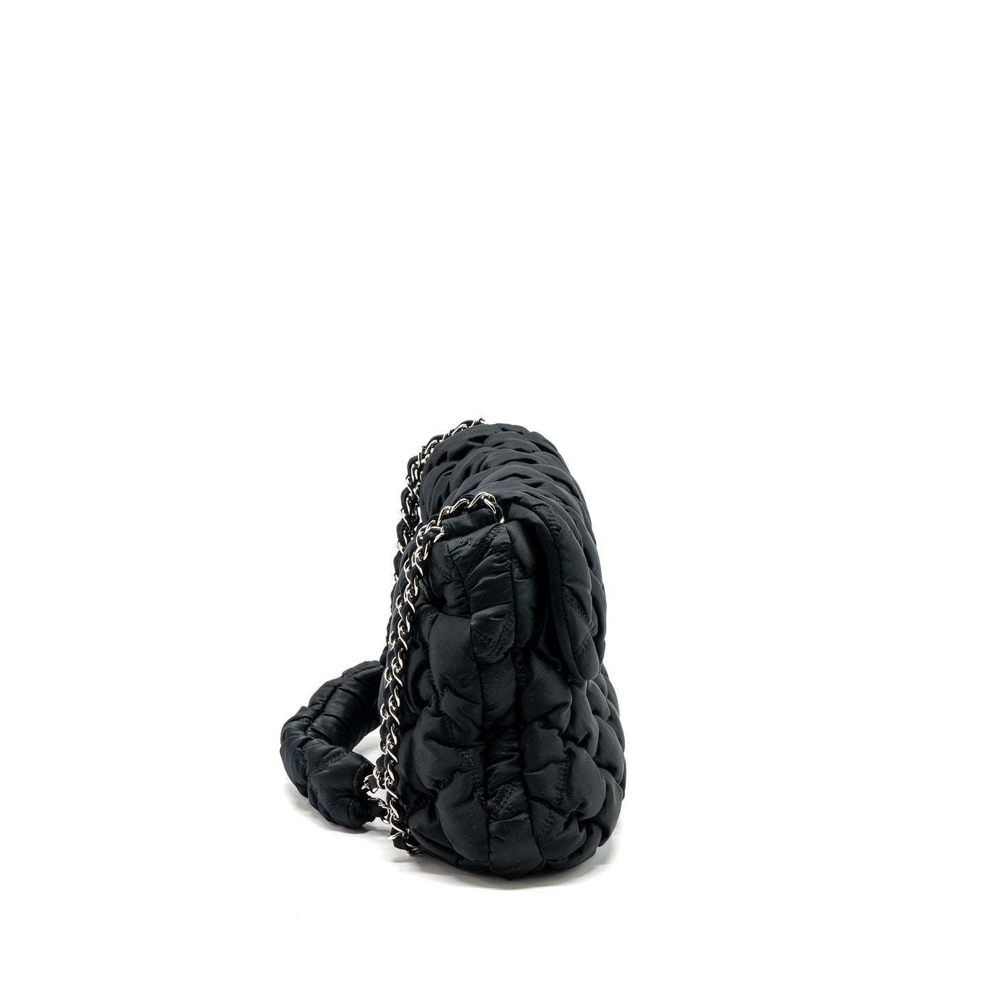 Chanel quilted flap nylon SHW Black Shoulder Bag
