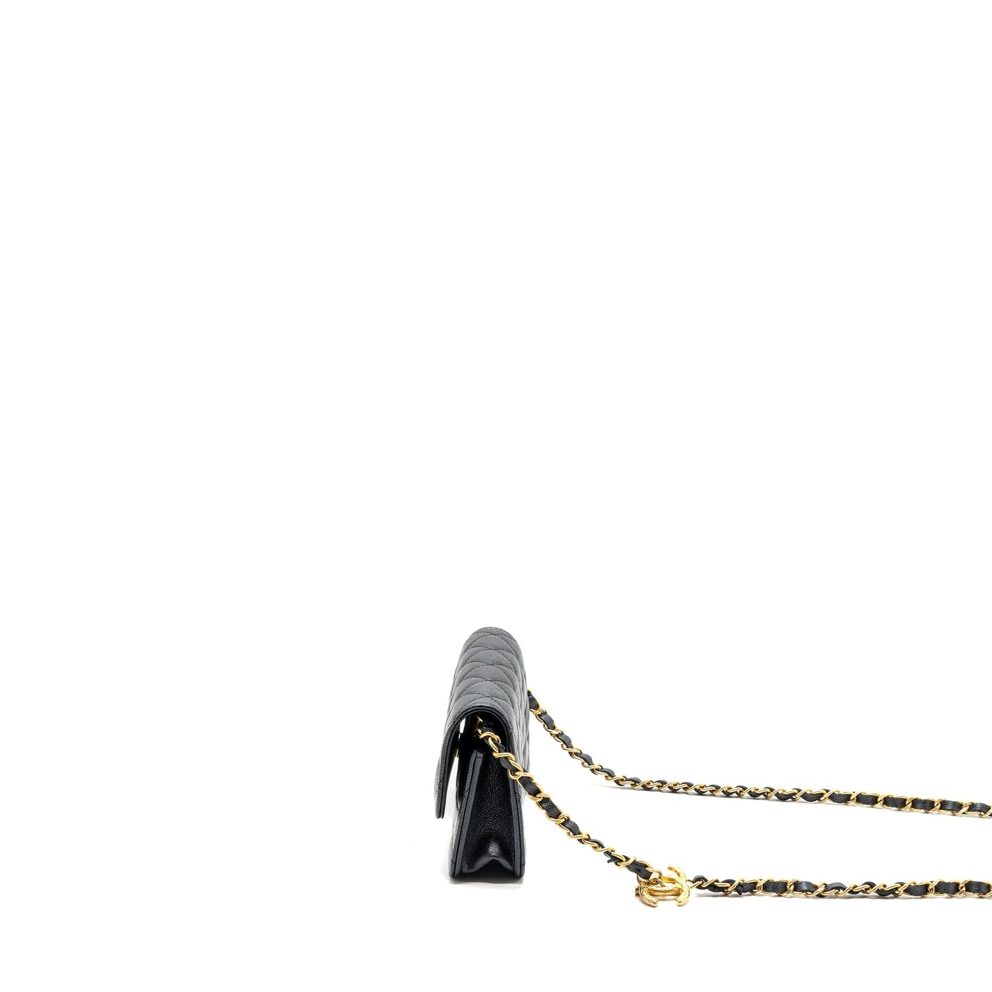 Chanel Flap Adjustable Chains Caviar GHW microchip Black Shoulder Bag