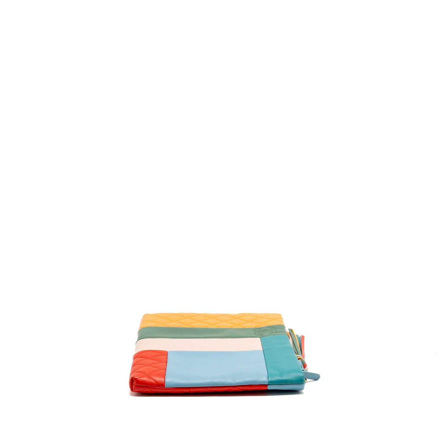 Chanel 17C Colourblock O- Lambskin GHW Multicolour Clutch Bag