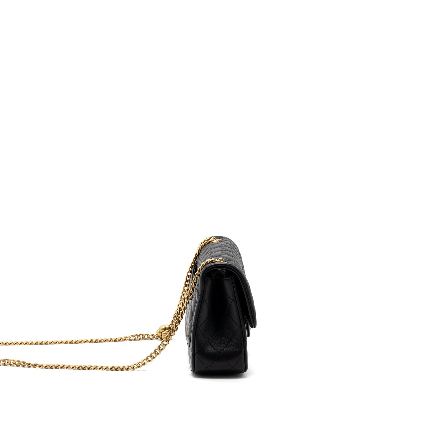 Chanel 23s camellia flap lambskin GHW Mircochip Black Shoulder Bag