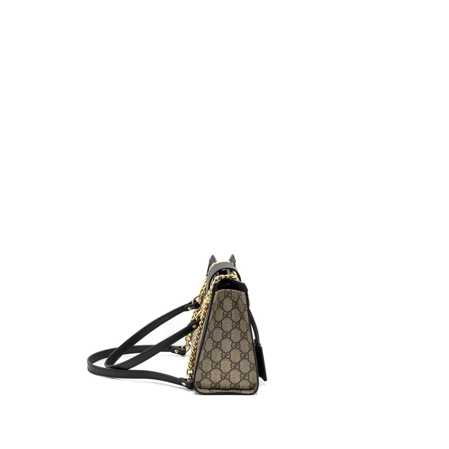Gucci Padlock Shoulder Bag Supreme Canvas Black Black Ghw