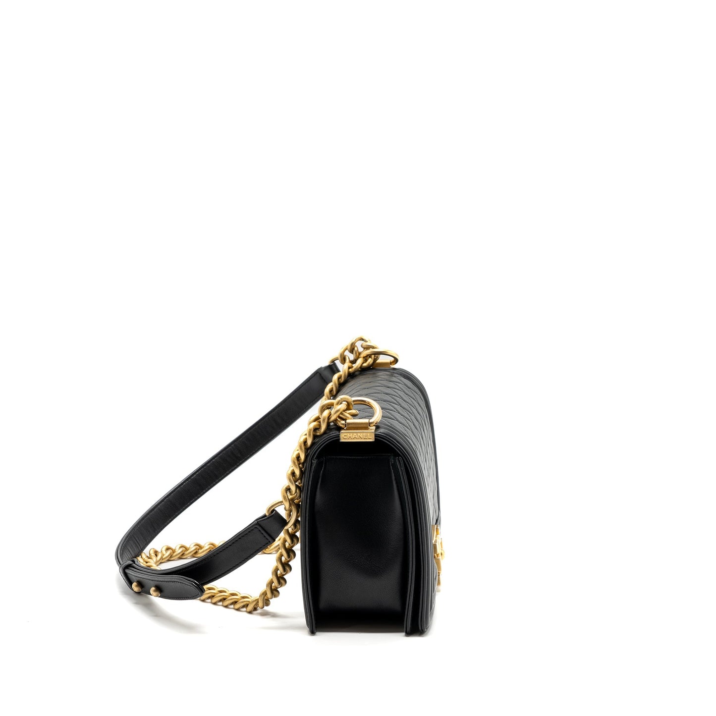 Chanel Boy Calfskin GHW Black Handbag Ghw 2