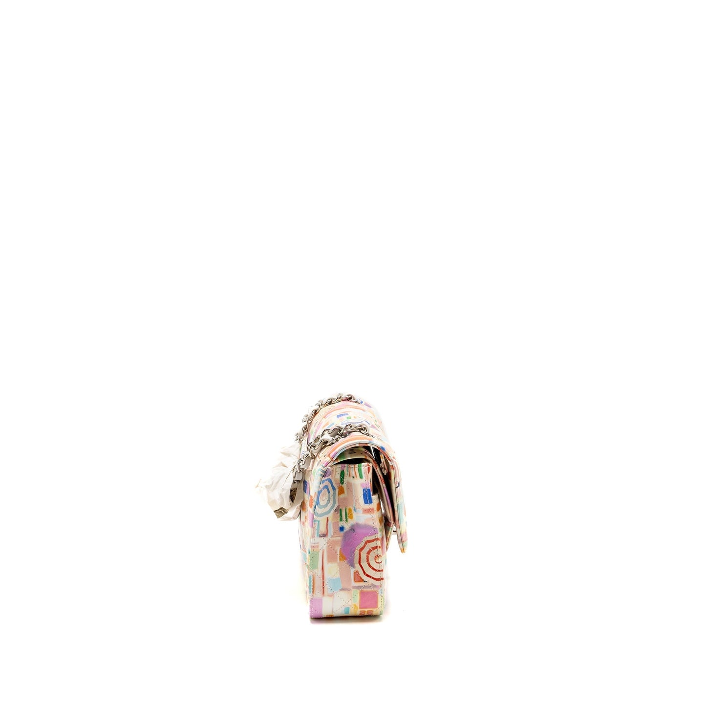 Chanel Double Flap Umbrella Rainbow Print Calfskin Multicolour Shoulder Bag
