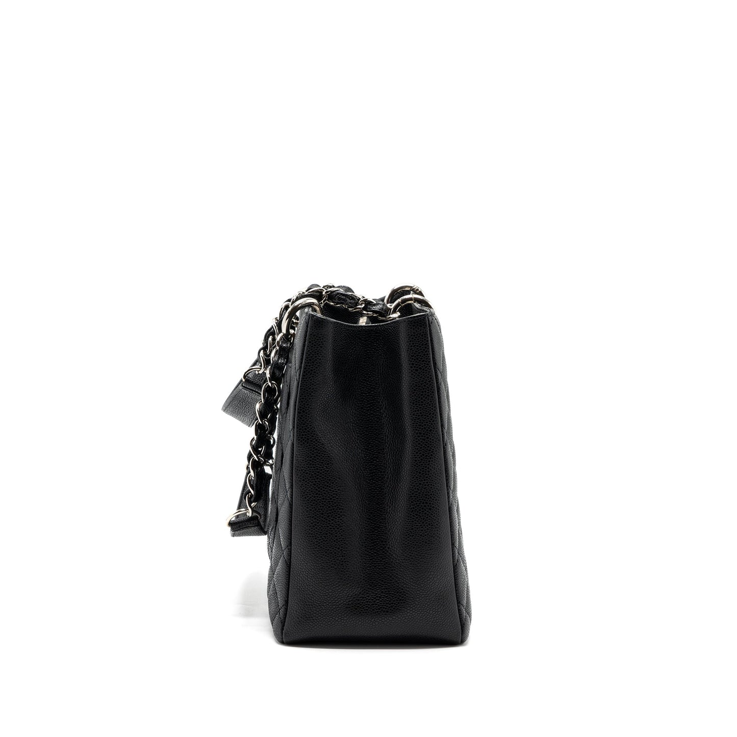 Chanel Grand Shopping Caviar SHW Black Tote Bag 4