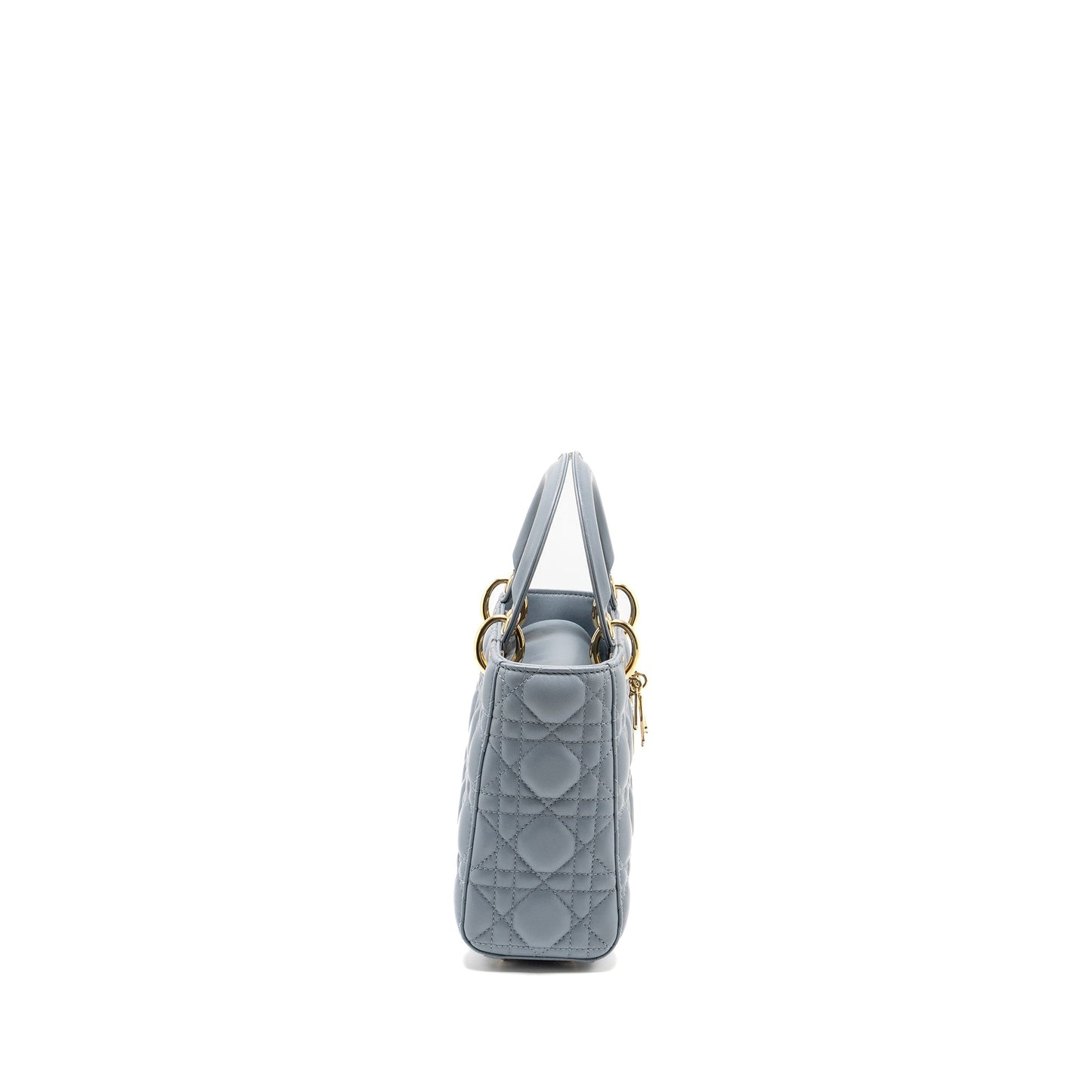 Dior My Lady Lambskin Handbag Blue Small Travel Bag
