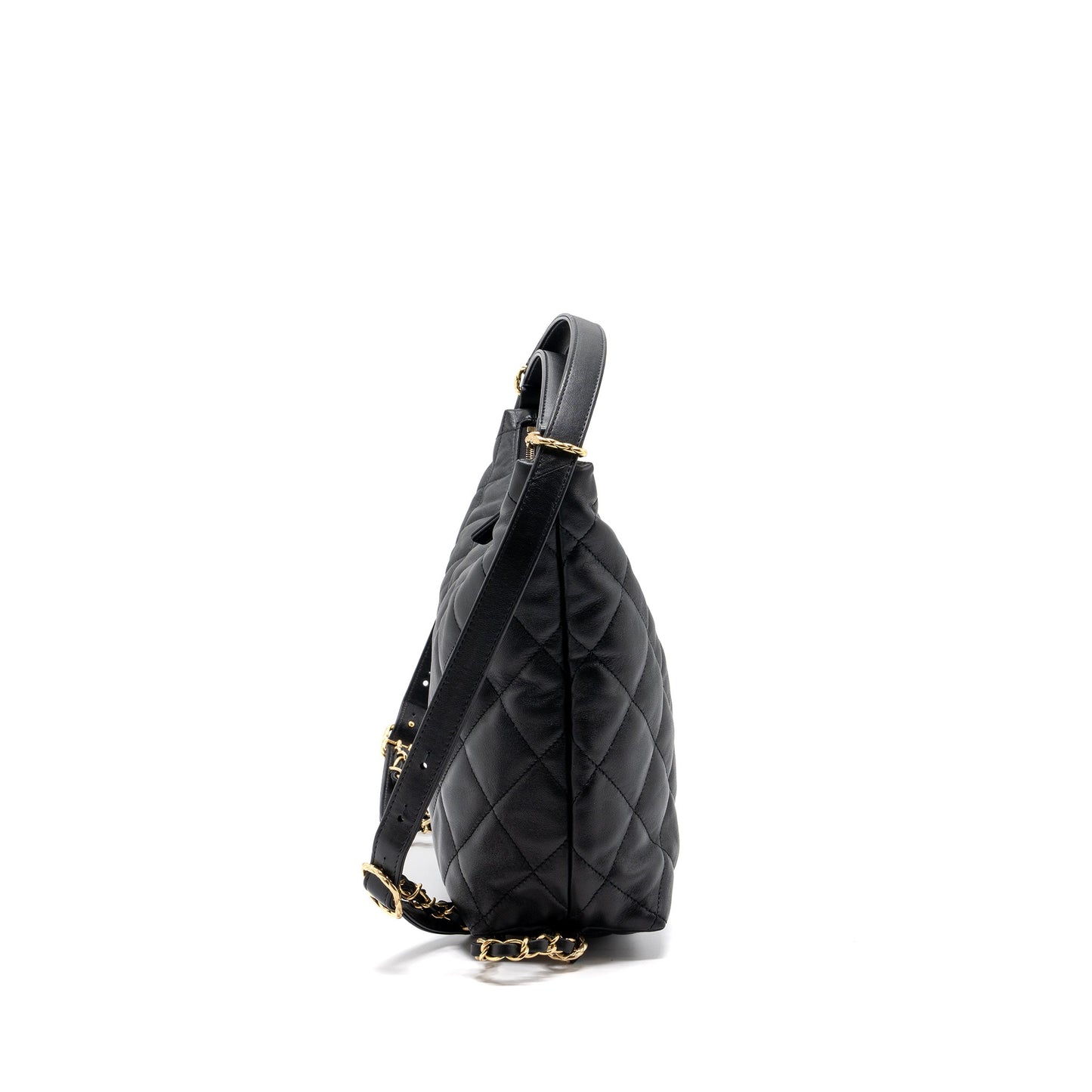 Chanel 22B hobo lambskin GHW microchip Black Shoulder Bag Microchip 1
