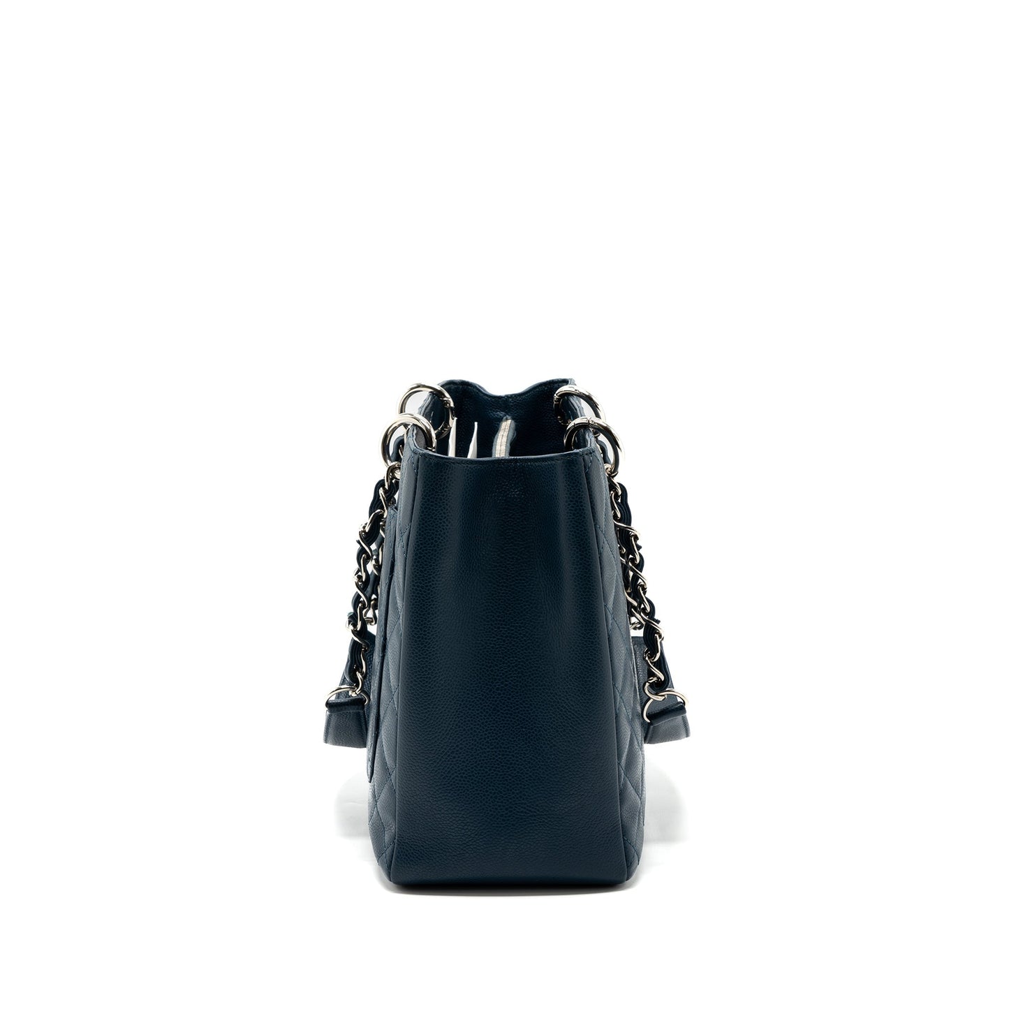 Chanel Grand Shopping GST Caviar Dark SHW Blue Tote Bag