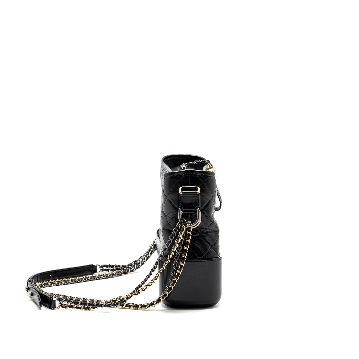 Chanel Gabrielle Hobo Aged Calfskin Hardware Multicolour Black Shoulder Bag 7