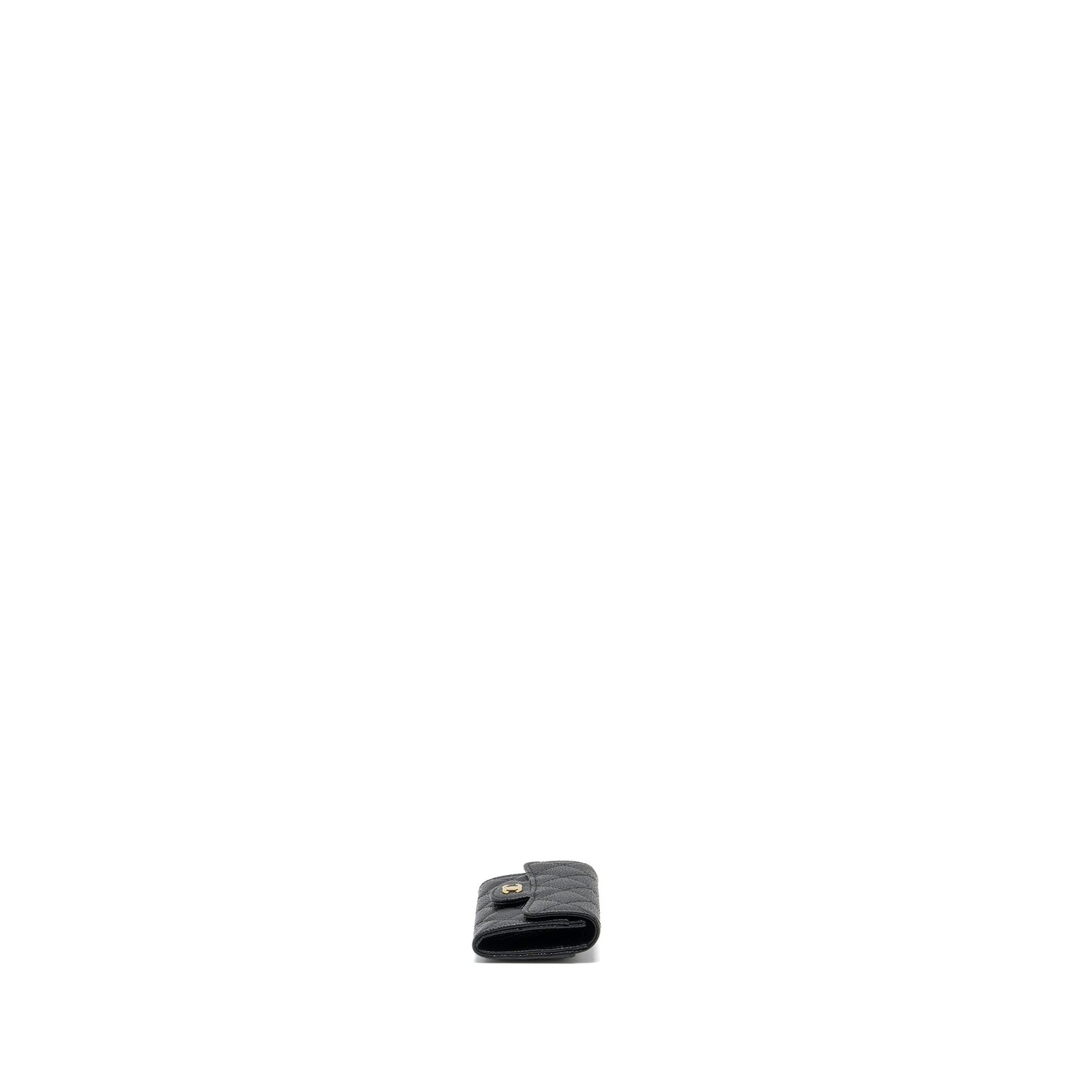 Chanel Classic Flap Card Holder Caviar GHW Black Wallet Case Microchip 3