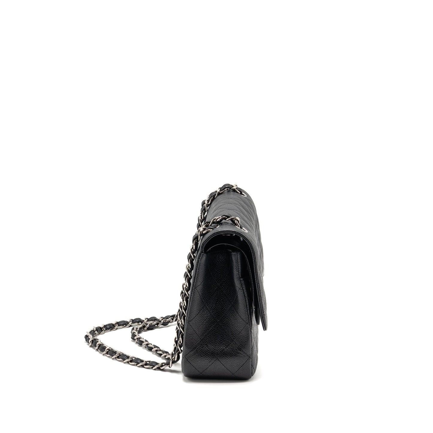 Chanel Jumbo Classic Double Flap Caviar SHW Black Shoulder Bag Shw 6