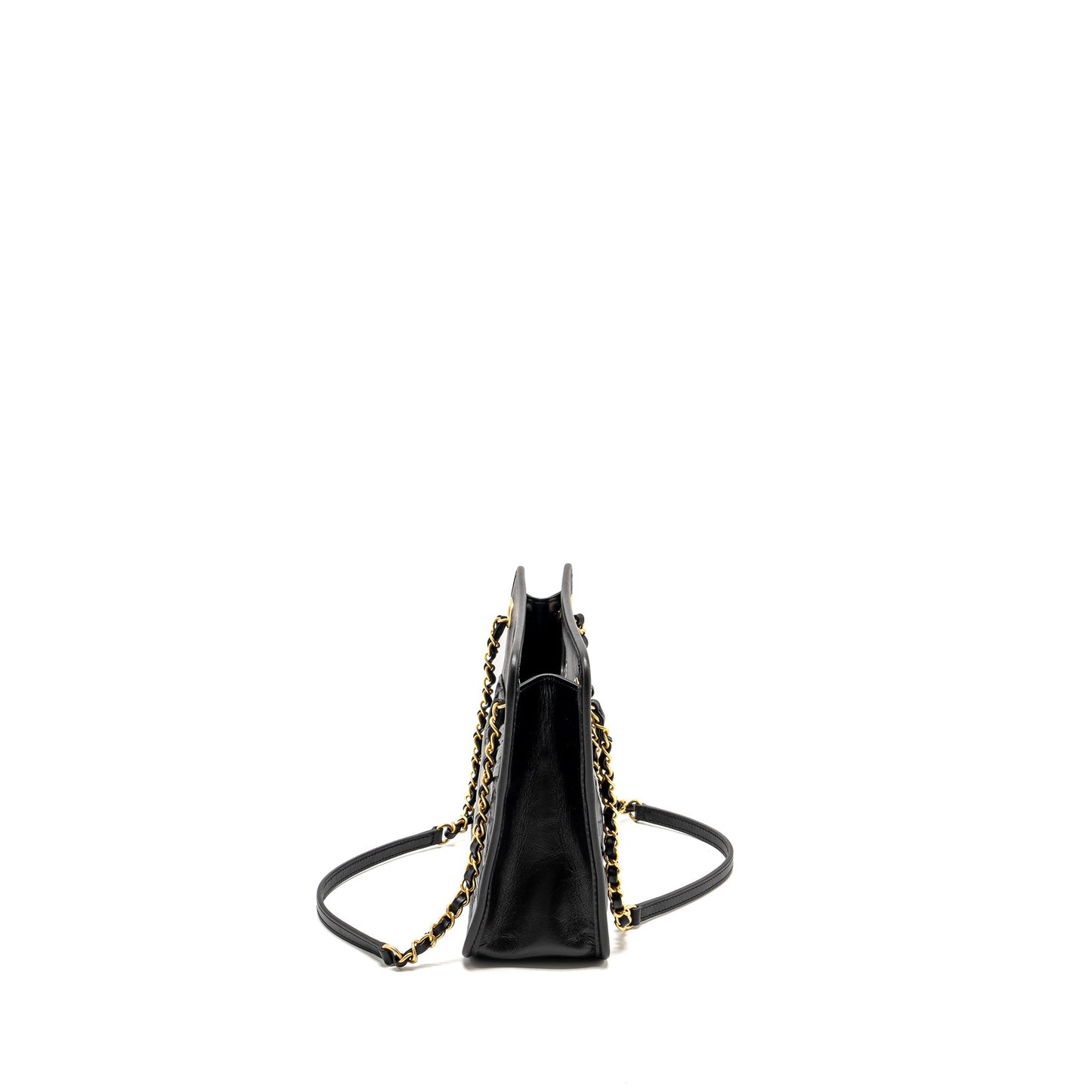 Chanel 23S Calfskin Brush GHW microchip Black Clutch Bag